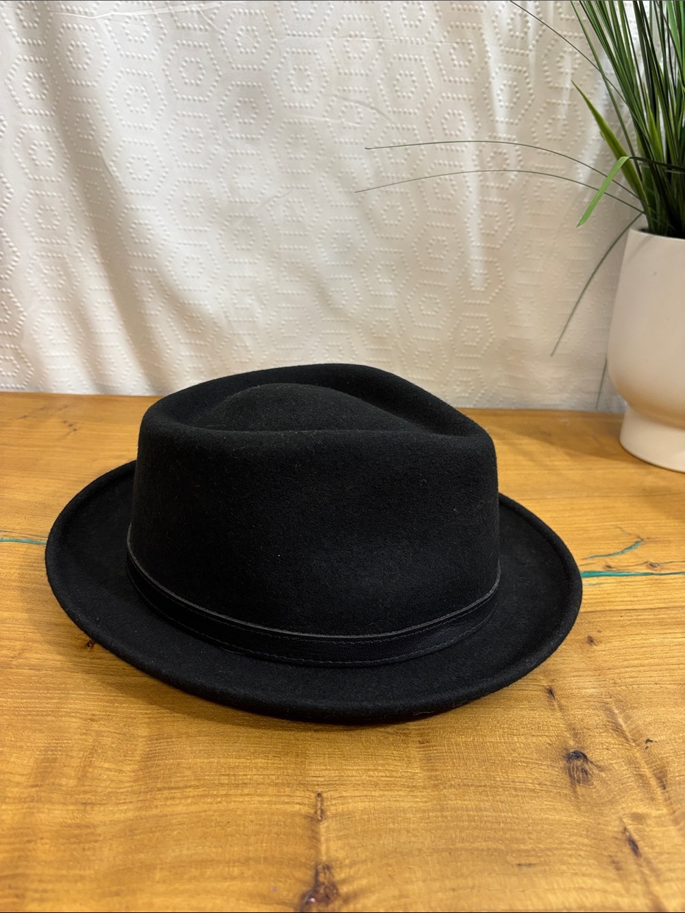 Stetson Black Felt Fedora hat